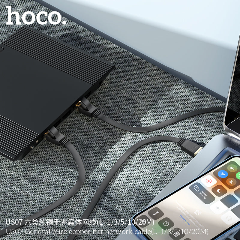 HD_SYNC:US07 General pure copper flat network cable(L=1M)