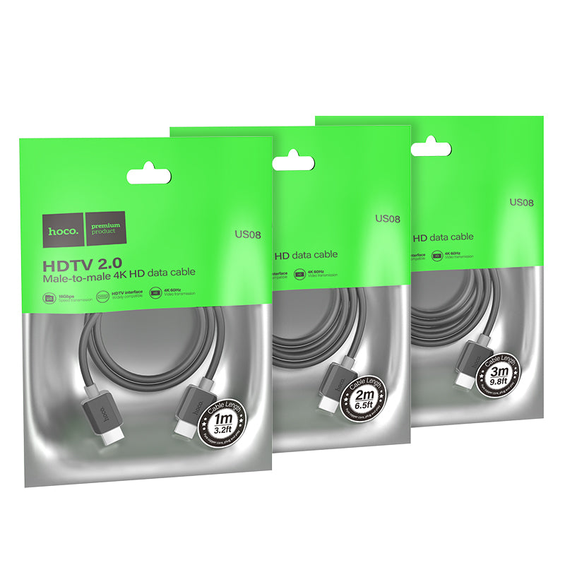 HD_SYNC:US08 HDTV 2.0 male-to-male 4K HD data cable(L=3M)