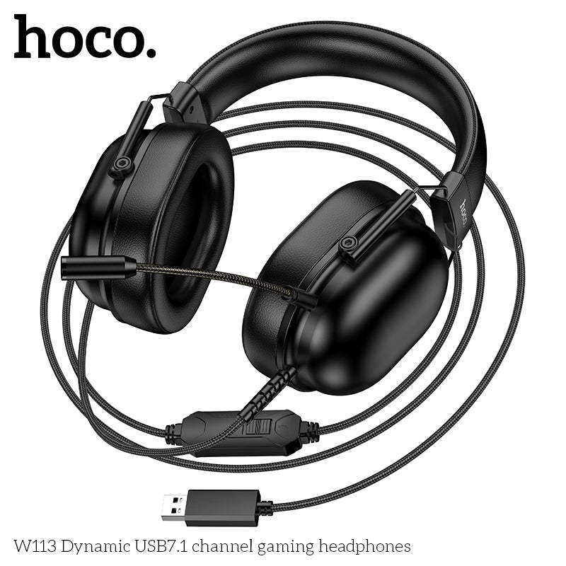 HD_SYNC:W113 Dynamic USB7.1 channel gaming headphones