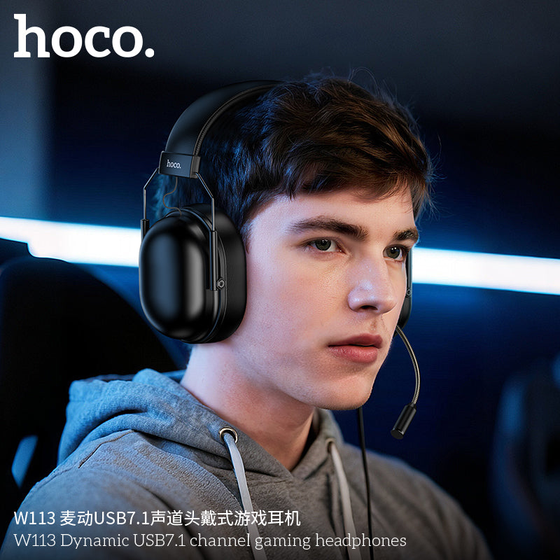 HD_SYNC:W113 Dynamic USB7.1 channel gaming headphones