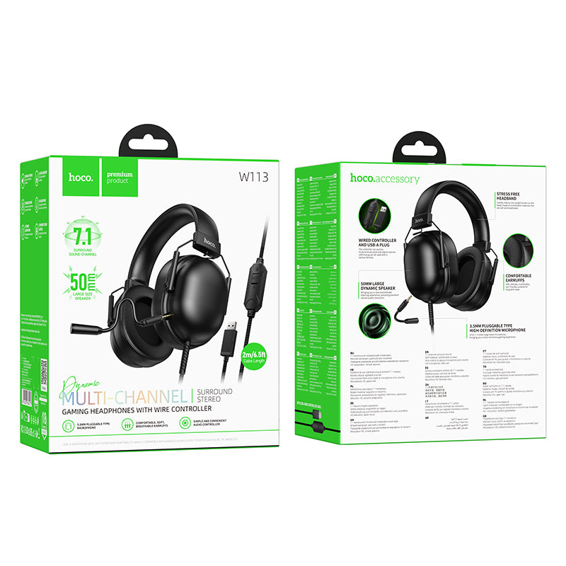 HD_SYNC:W113 Dynamic USB7.1 channel gaming headphones