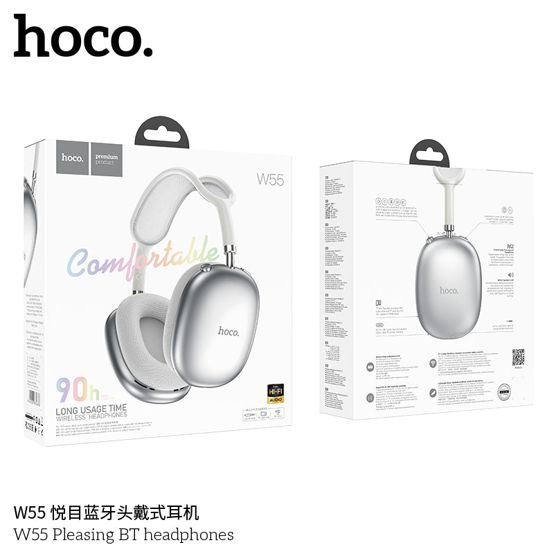 HD_SYNC:W55 Plus Happiness ANC noise reduction BT headphones