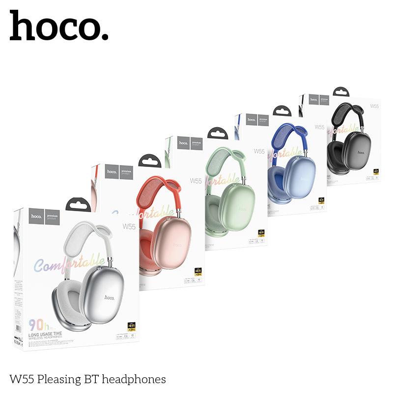 HD_SYNC:W55 Plus Happiness ANC noise reduction BT headphones