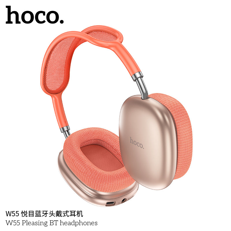 HD_SYNC:W55 Plus Happiness ANC noise reduction BT headphones