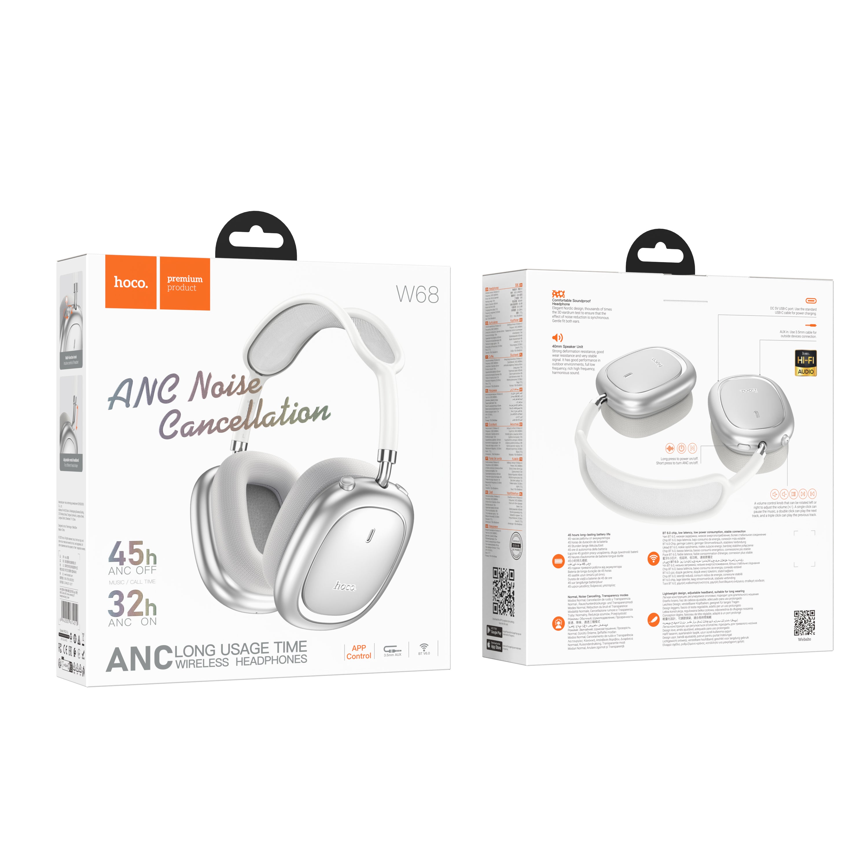 HD_SYNC:W68 Calma ANC noise-canceling BT headphones(App)