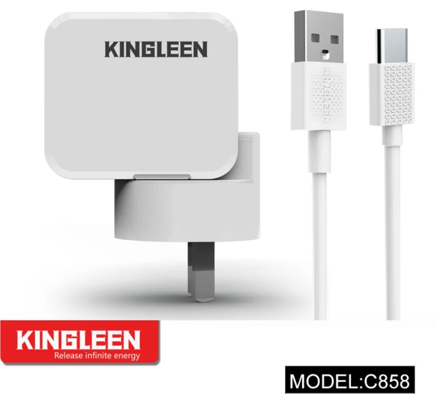 Kingleen Charger 3.1 A Dual Usb +Type C Cable