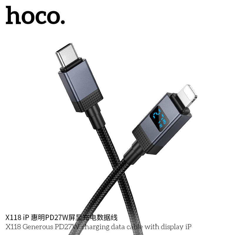 HD_SYNC:X118 Generous 60W charging data cable with display C to C