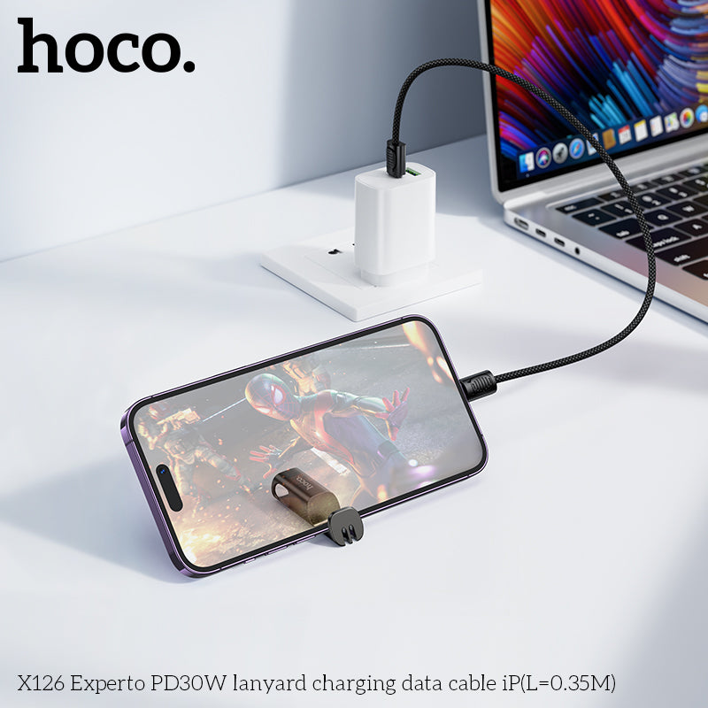 HD_SYNC:X126 Experto PD30W lanyard charging data cable iP(L=0.35M)