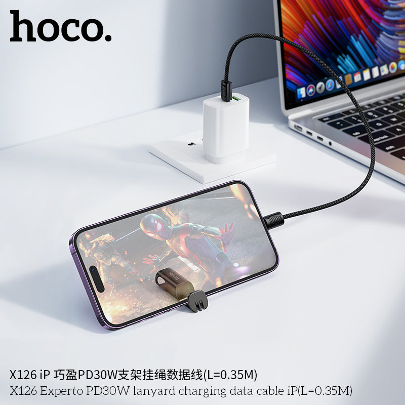 HD_SYNC:X126 Experto PD30W lanyard charging data cable iP(L=0.35M)