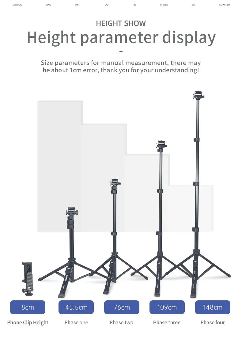 Yun Teng - VCT-91666 Tripod And Selfie Mobile Phone/Camera