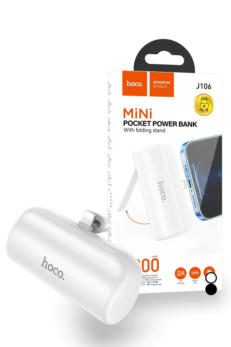Hoco 5000mAh Mini Compact Powerbank with Lightning Connector J106 – TEQ ...