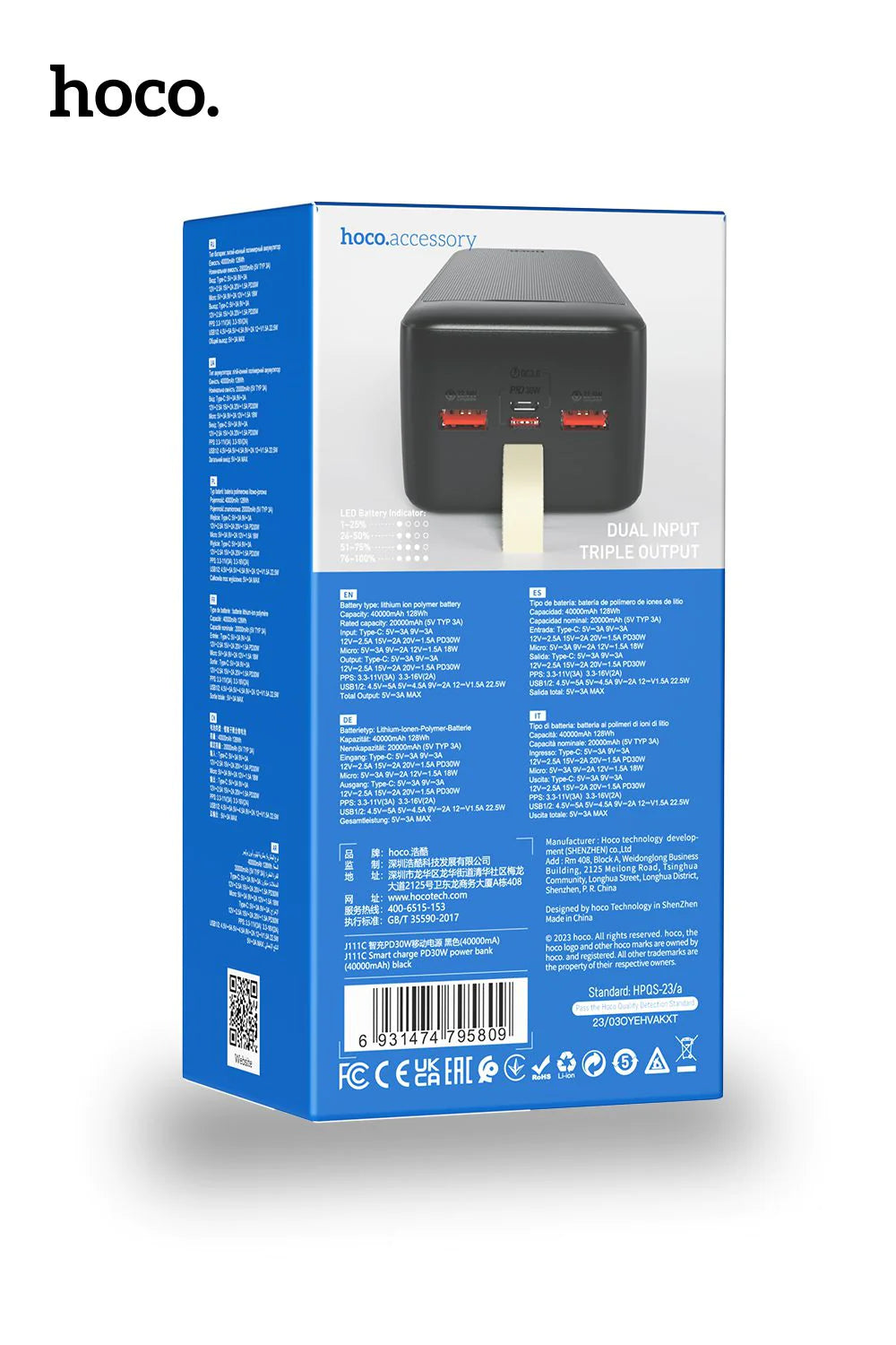 Hoco 40000mAh Powermaster Charging Power Bank J111C