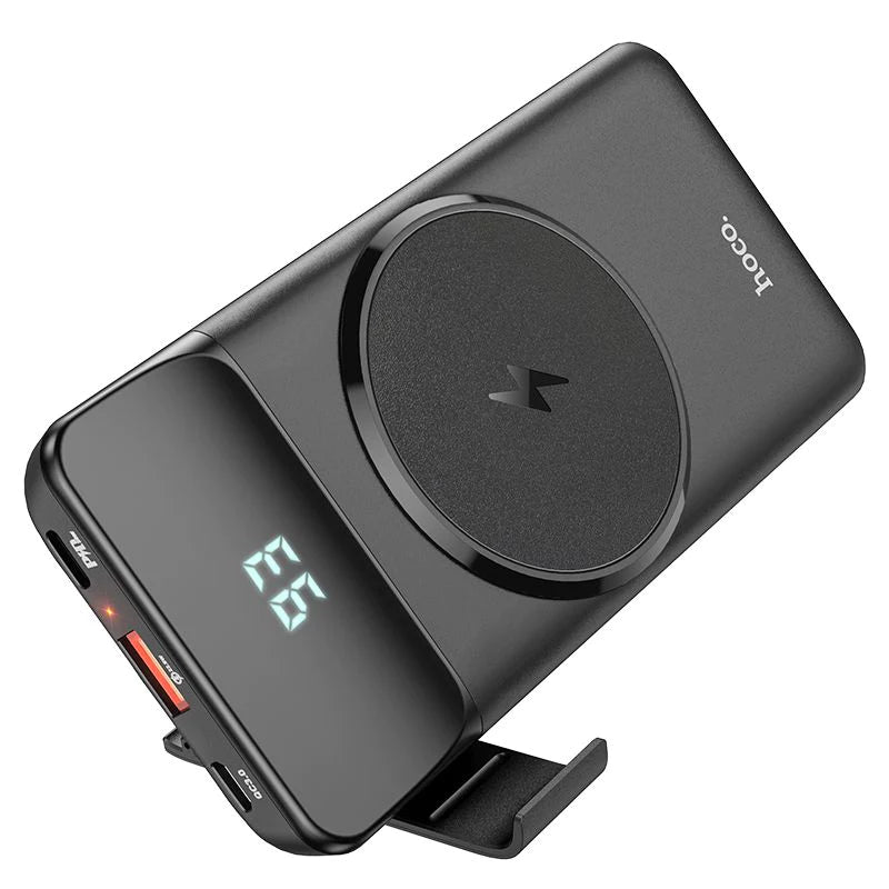 Hoco J76 22.5W PD QC3.0 Magnetic 15W Wireless Charging Power Bank 10000mAh - Black