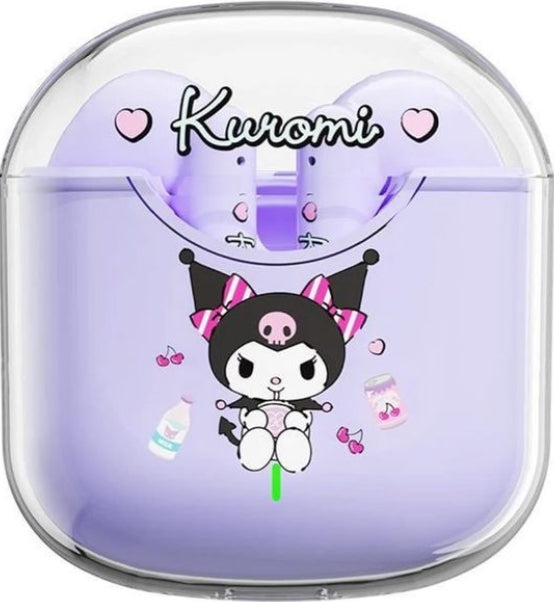 Kuromi Cinnamorol Pompompurin Hellokitty and My melody Ear Air Pods Earphones Music Hello Kitty Sanrio