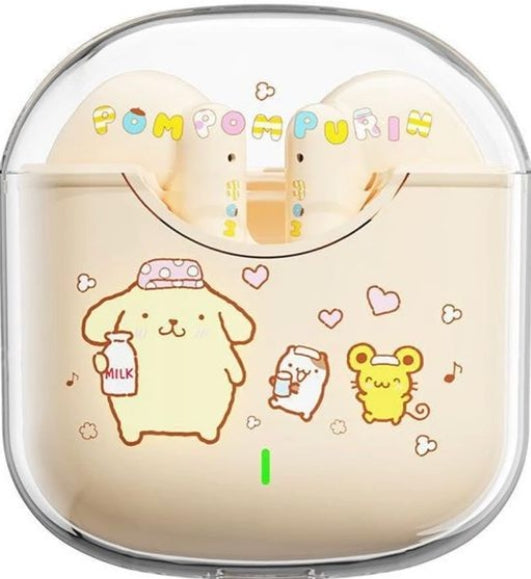 Kuromi Cinnamorol Pompompurin Hellokitty and My melody Ear Air Pods Earphones Music Hello Kitty Sanrio