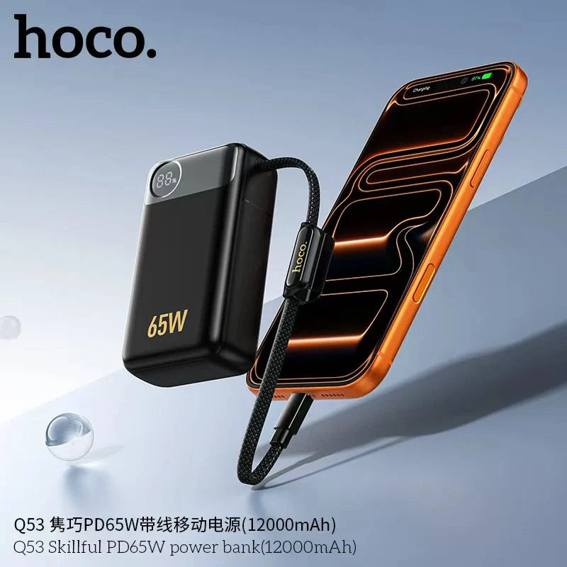Hoco 12000mAh, PD65W Skillfull USB-C Powerbank - Q53 – TEQ PTY LTD
