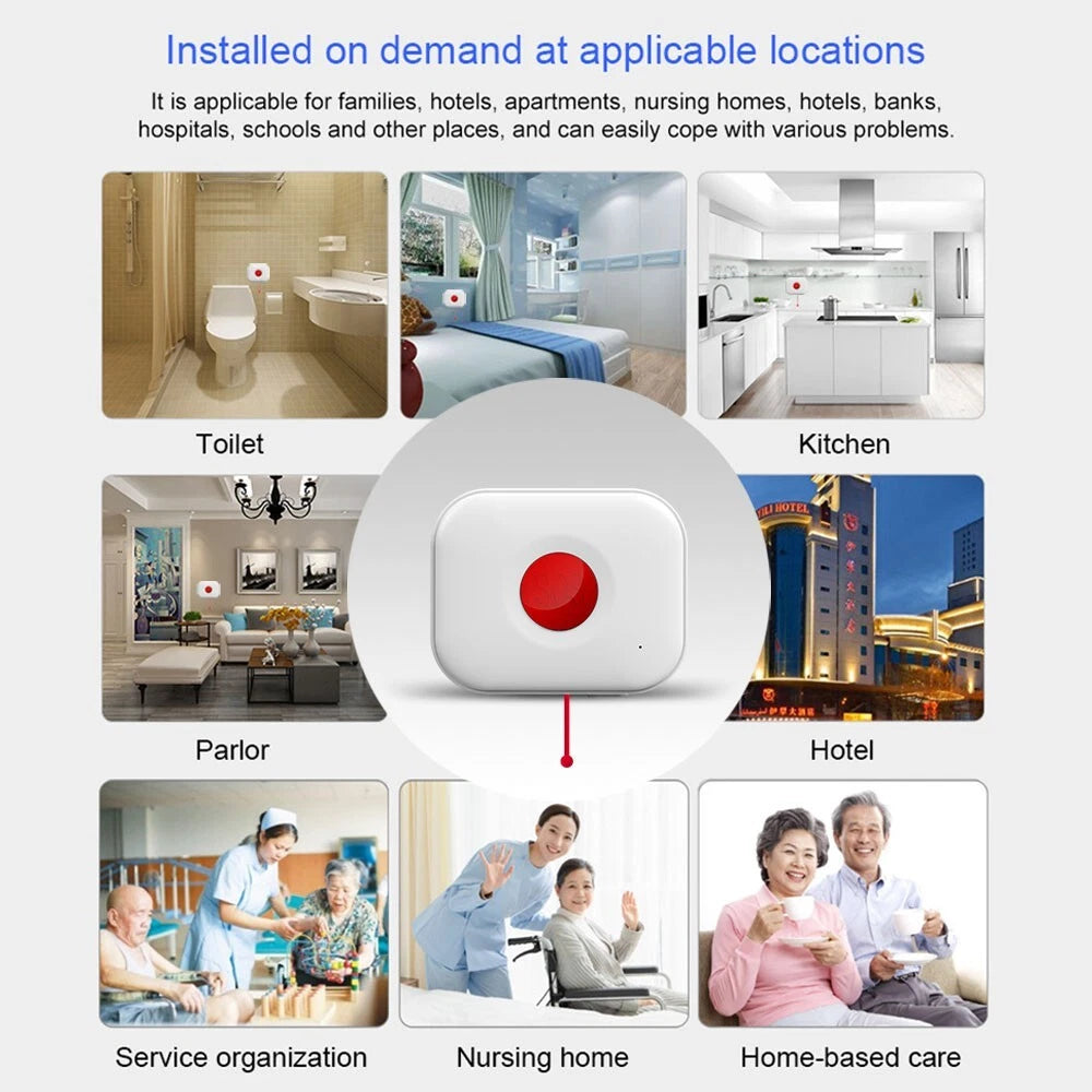 WiFi SOS Emergency Panic Button Health Personal Older Alarm Waterproof Tuya