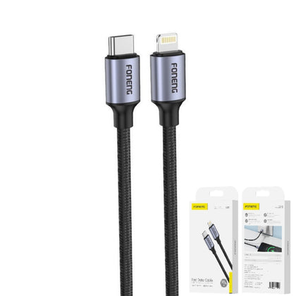X95 1.2M METAL HEAD BRAIDED C TO Lighting CABLE -20W