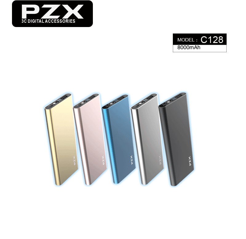 Pzx Slim Metal 8000mAh Power Bank