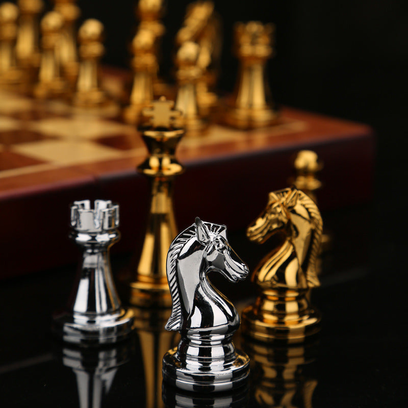Metal Chess Set High-grade  -Gold Silver
