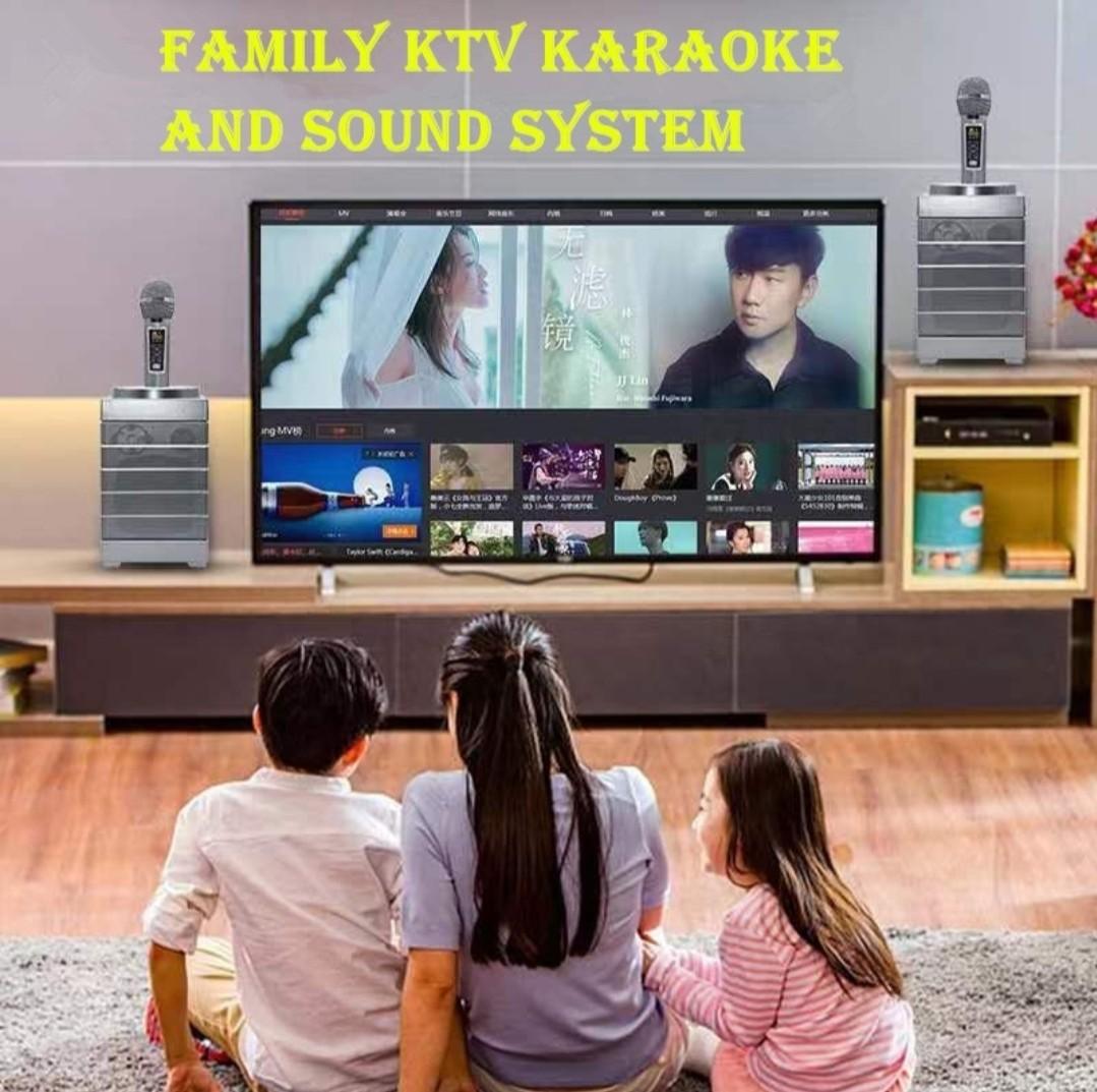 SDRD SD-128 BLUETOOTH SPEAKER Dual Microphone Karaoke Portable Speaker FAMILY KTV KARAOKE