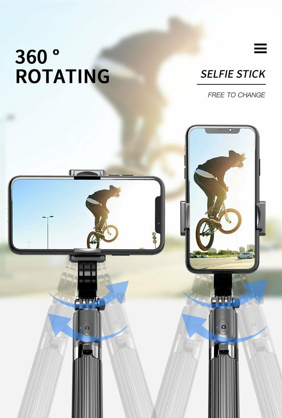 Gimbal Stabilizer Selfie Stick