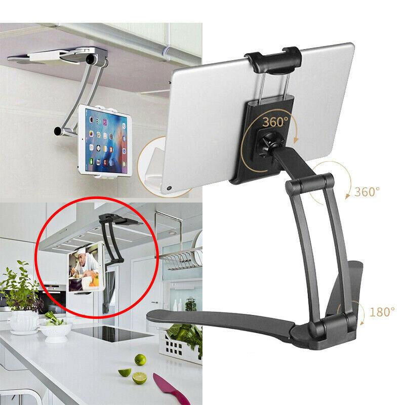 Kitchen ipad holder Fold Wall Mount Tablets Phone Stand Bracket Holder