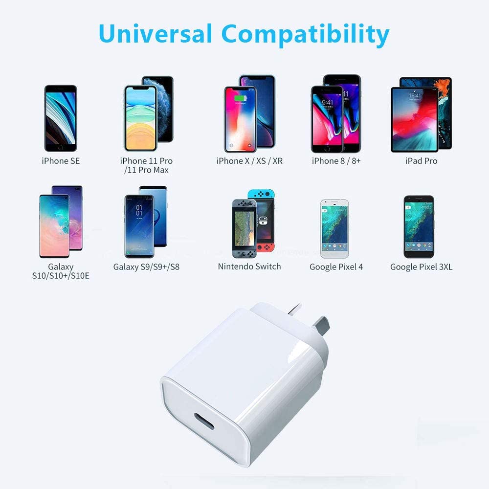 20W USB Type-C Wall Fast Charger PD Power Adapter
