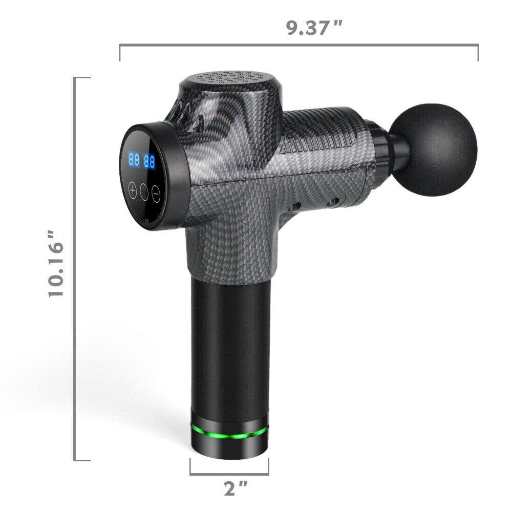 Super High Power 30 Speed XL Massage Gun 6 Heads Muscle  with Carry Case Bag