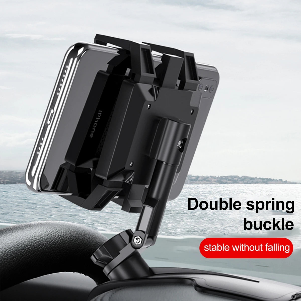 360°Rotation Car Mobile Phone Holder Car Sun Visor Dashboard Phone Holder