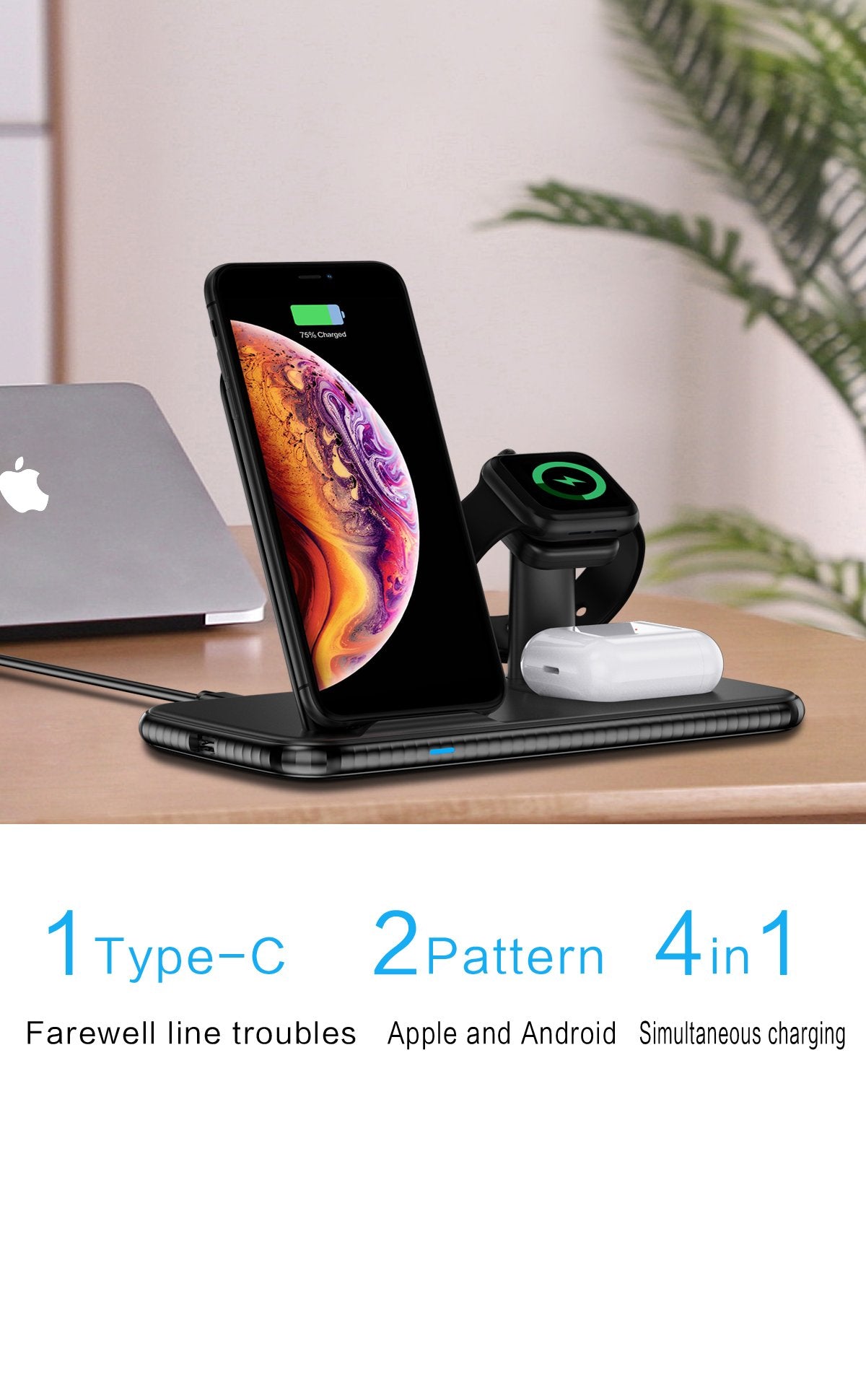 iphone 12 wireless charger 4 in 1  15w