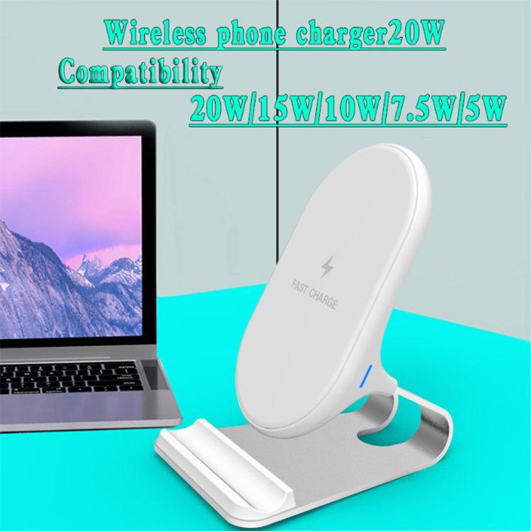 20w metal wireless stand for iphone   smartphone