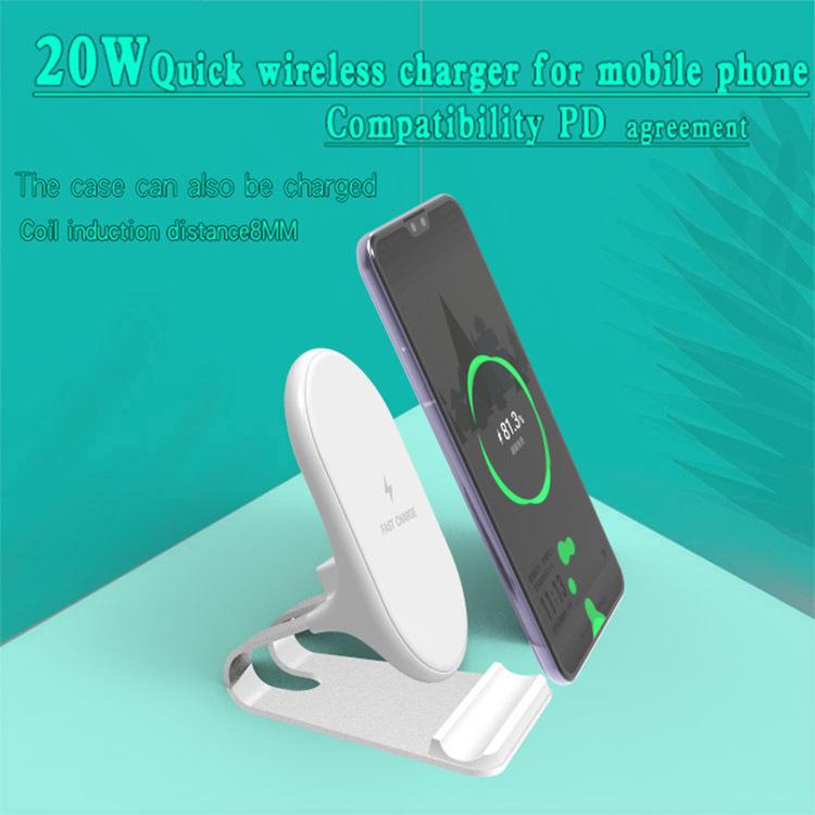 20w metal wireless stand for iphone   smartphone