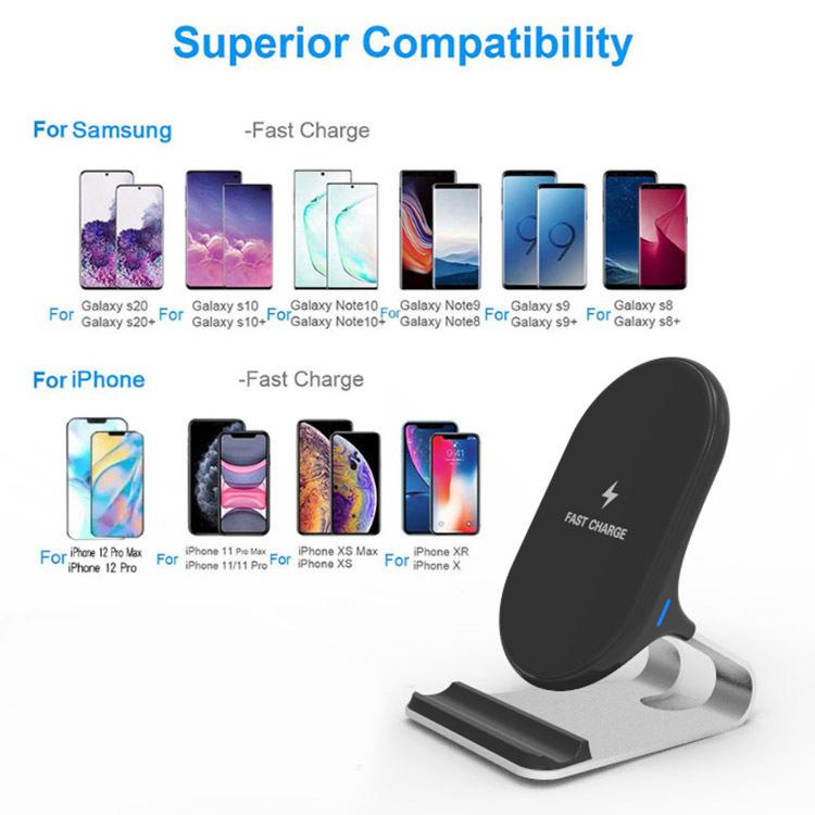 20w metal wireless stand for iphone   smartphone