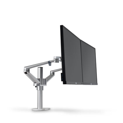 Aluminum 3 in 1 Height Adjustable Desktop Dual Arm 17-32 inch Monitor Holder+10-17 inch Laptop Stand +14 inch Tablet Mount