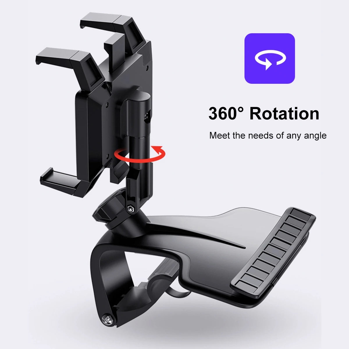 360°Rotation Car Mobile Phone Holder Car Sun Visor Dashboard Phone Holder