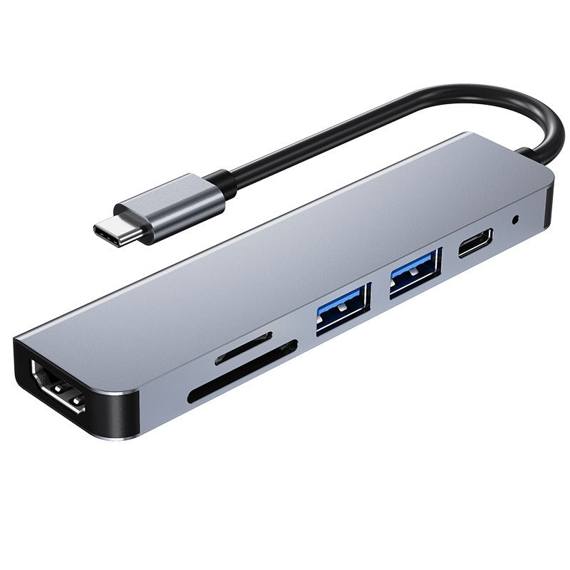 6 in 1 USB C Type C HD Output 4K HDMI USB 3.0 HUB Adapter For Air/Pro MacBook