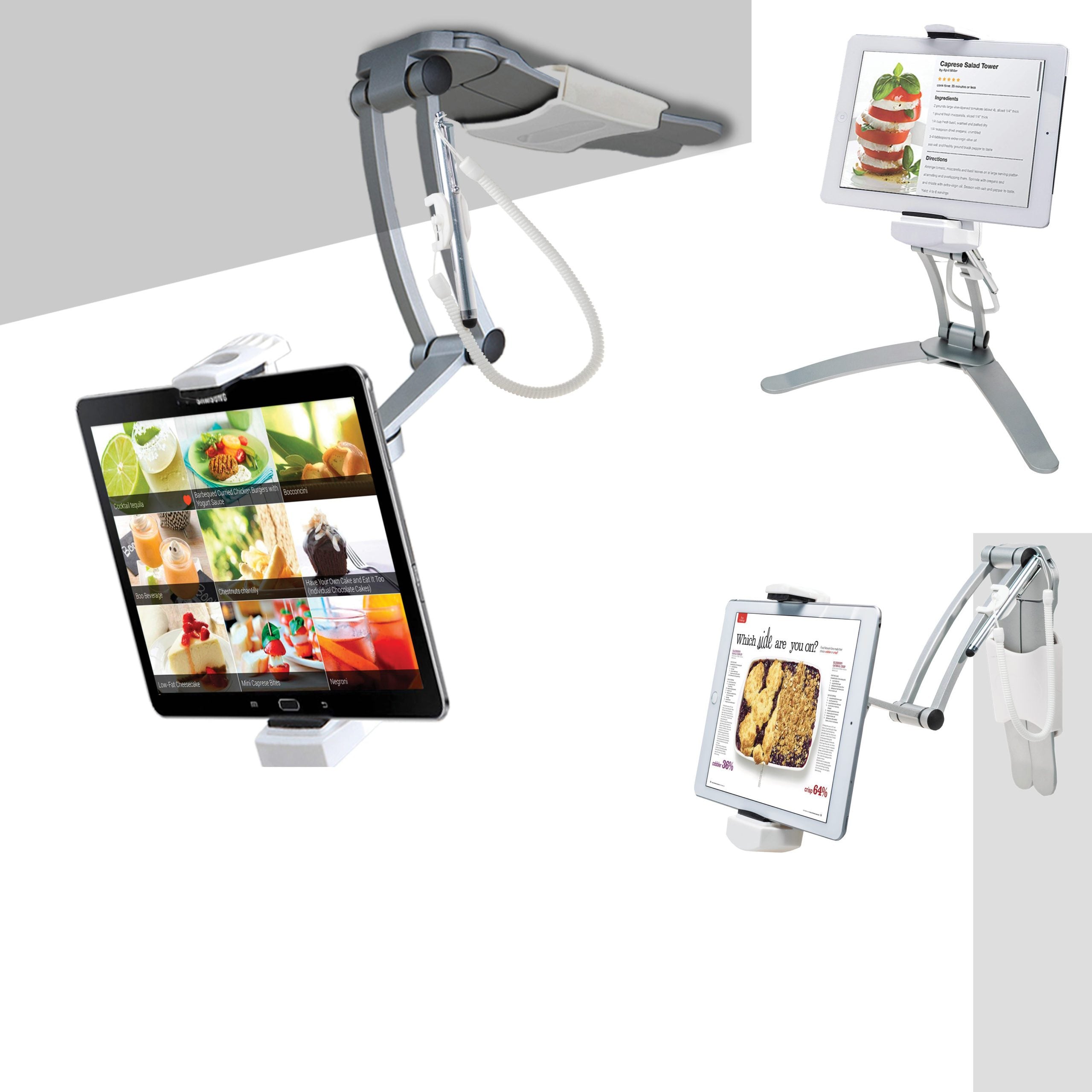 Kitchen ipad holder Fold Wall Mount Tablets Phone Stand Bracket Holder