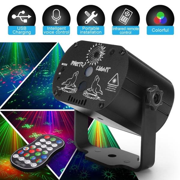 Projector R&G DJ Disco Light Stage Party Laser Lighting+remote control RGB