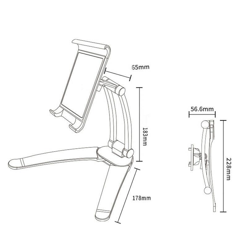 Kitchen ipad holder Fold Wall Mount Tablets Phone Stand Bracket Holder