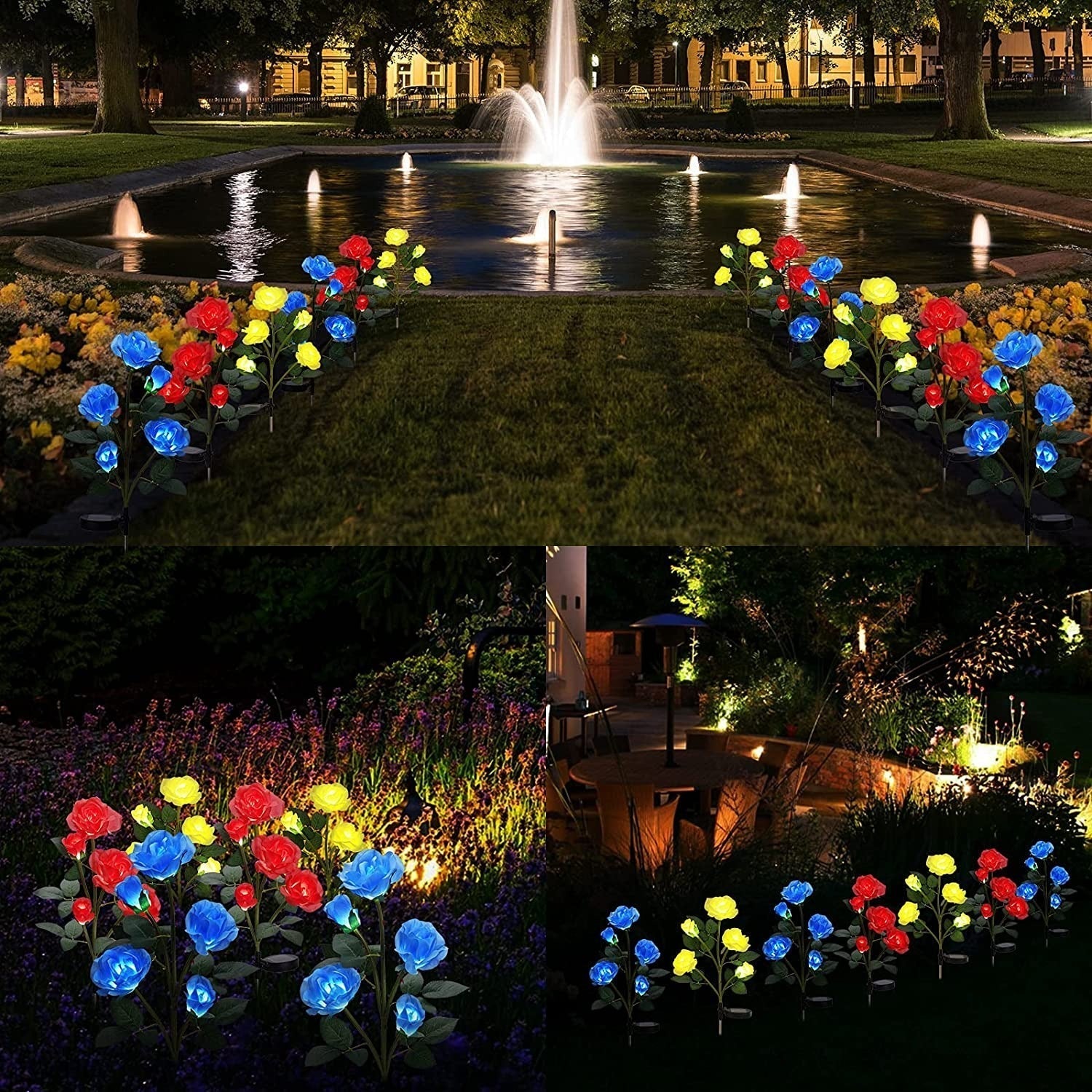 Solar Rose Light Lamp yellow Rose Flower