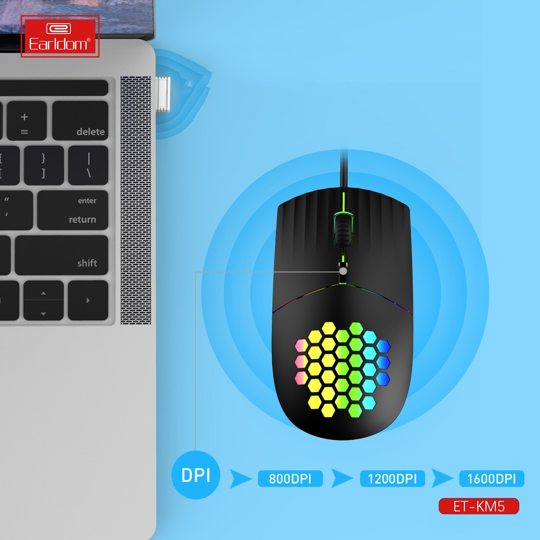 KM5 Type C Gaming Mouse