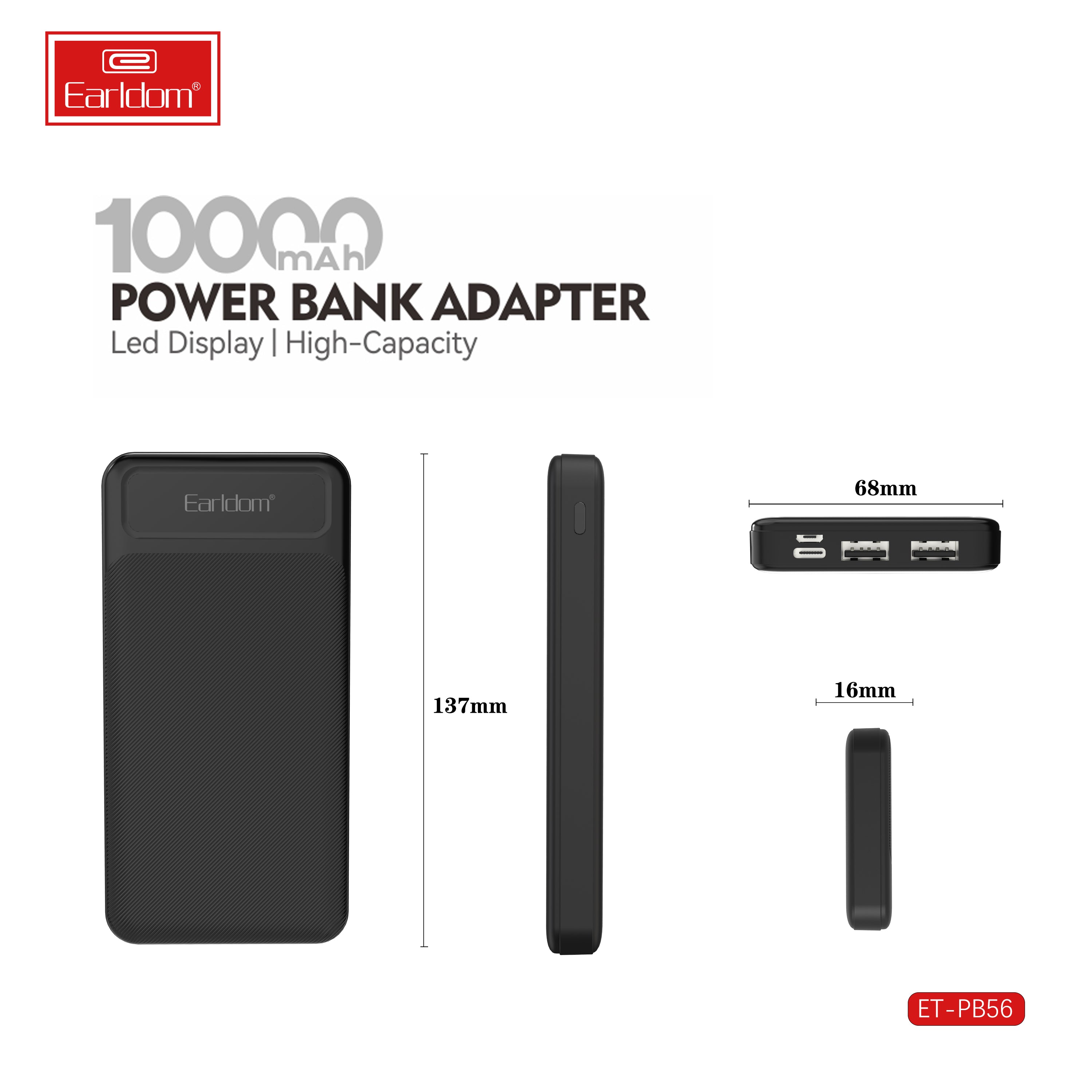 Earldom ET-PB56 Power Bank 10000mAh