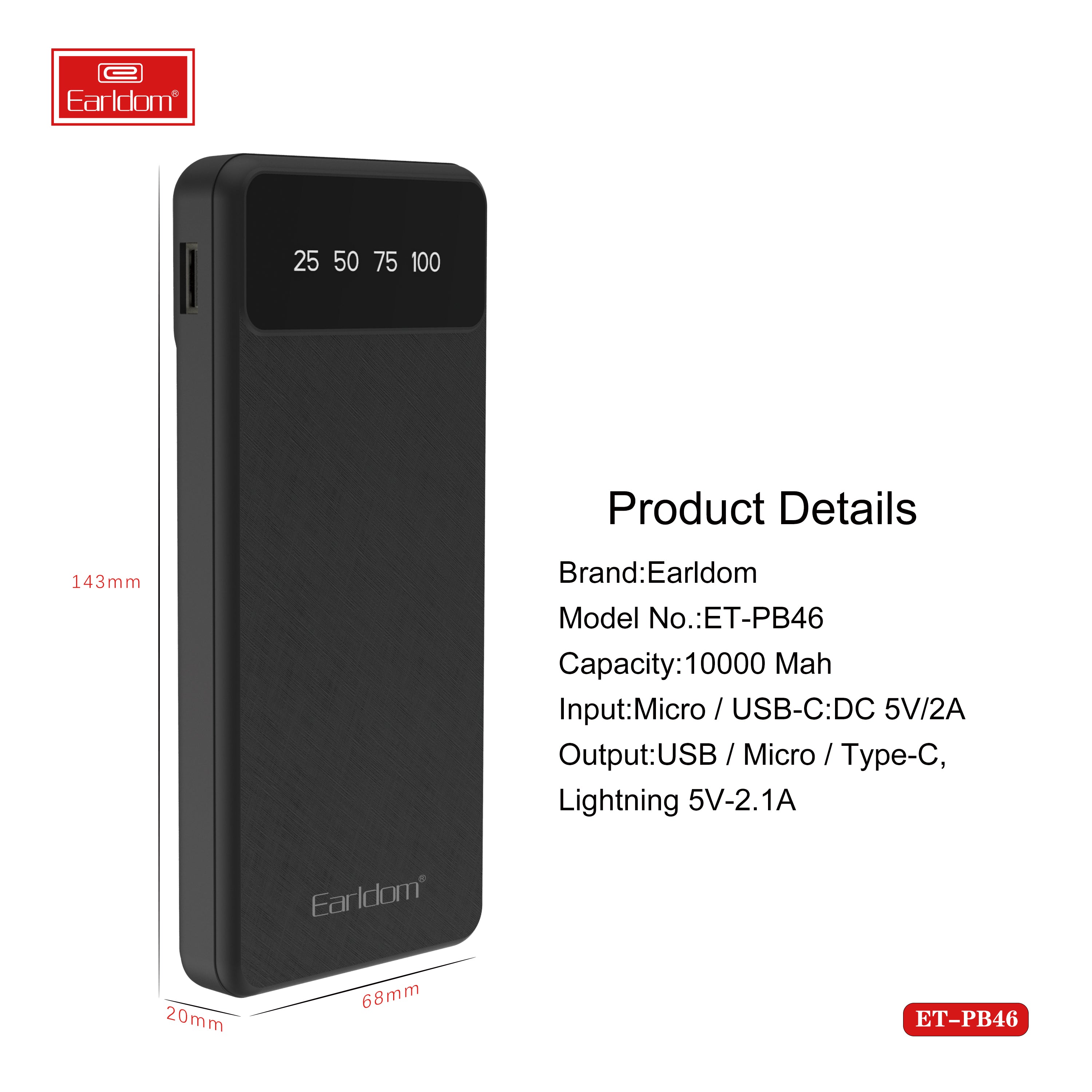 ET-PB46 Power Bank (10000mAh)