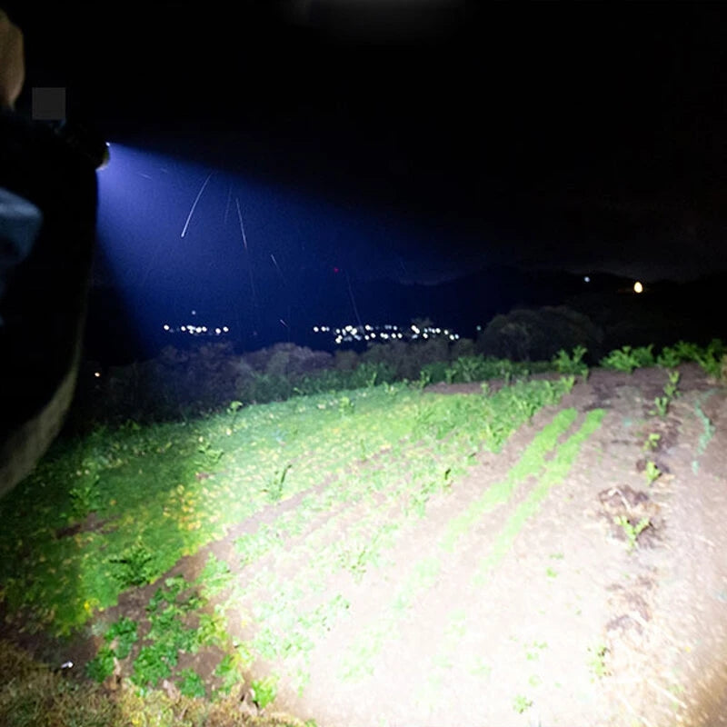 Super Powerfull P90 LED Flashlight With Side Light Outdoor Waterproof Torch