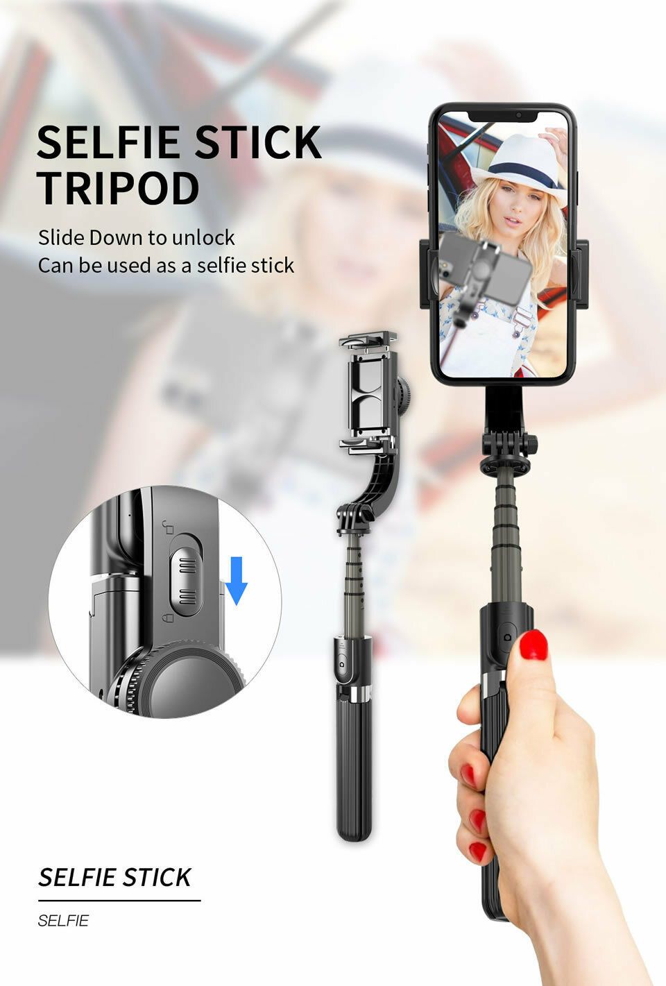 Gimbal Stabilizer Selfie Stick