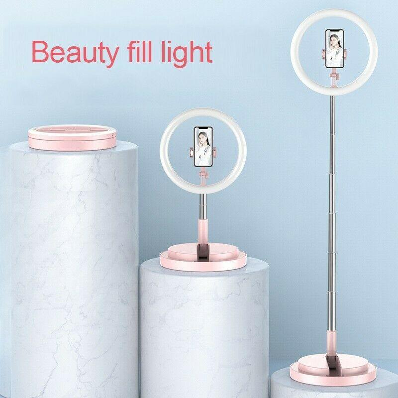Ring Fill Light with Stand Phone Holder For Vlog Makeup Photographer StudioPremium Quality -white
