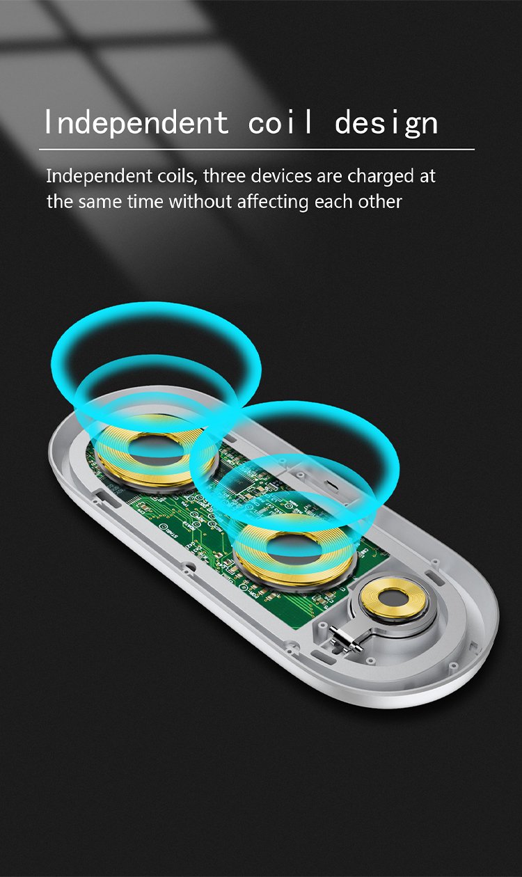5 in 1 wireless charger pad For  Apple Samsung phone and watch