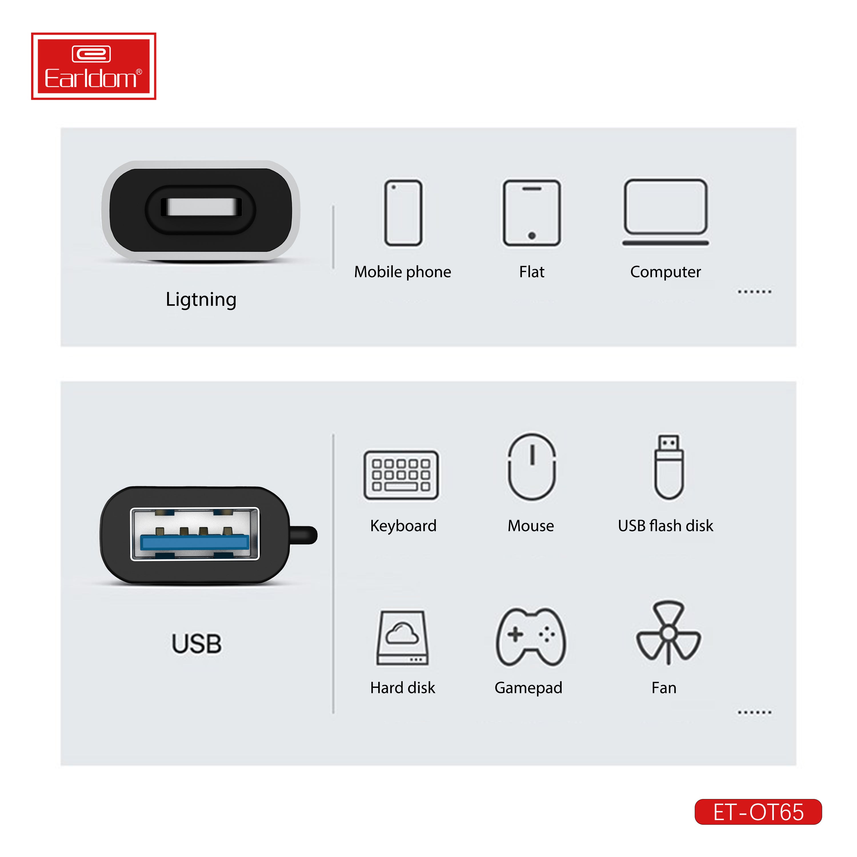 ET-OT65 Adapter for iphone Ipad