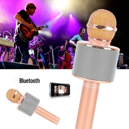 WSTER WS-858 version 2 Wireless Bluetooth Karaoke Microphone Speaker KTV Handheld Player